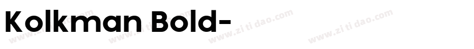 Kolkman Bold字体转换